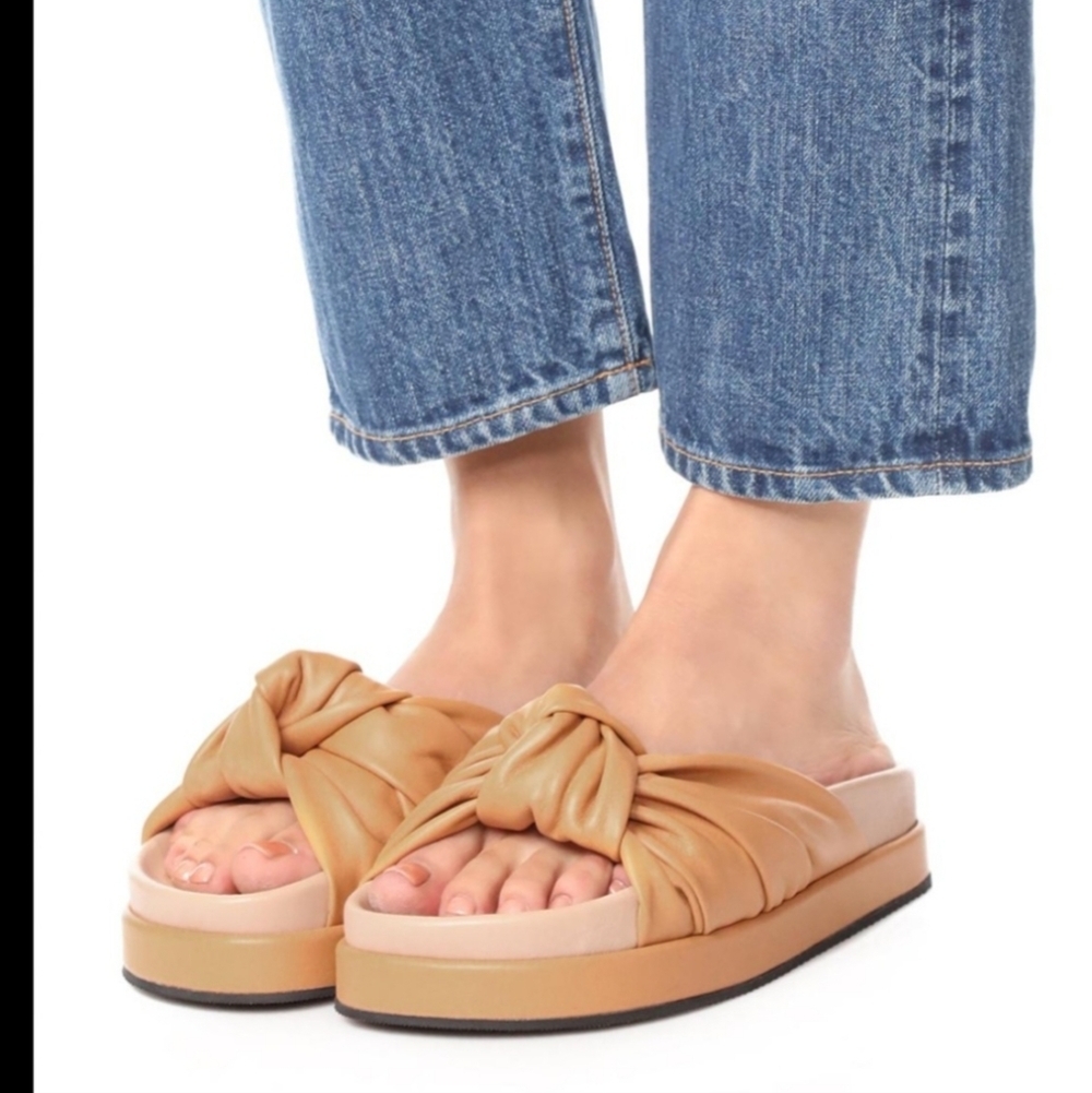 Helmut Lang leather slippers